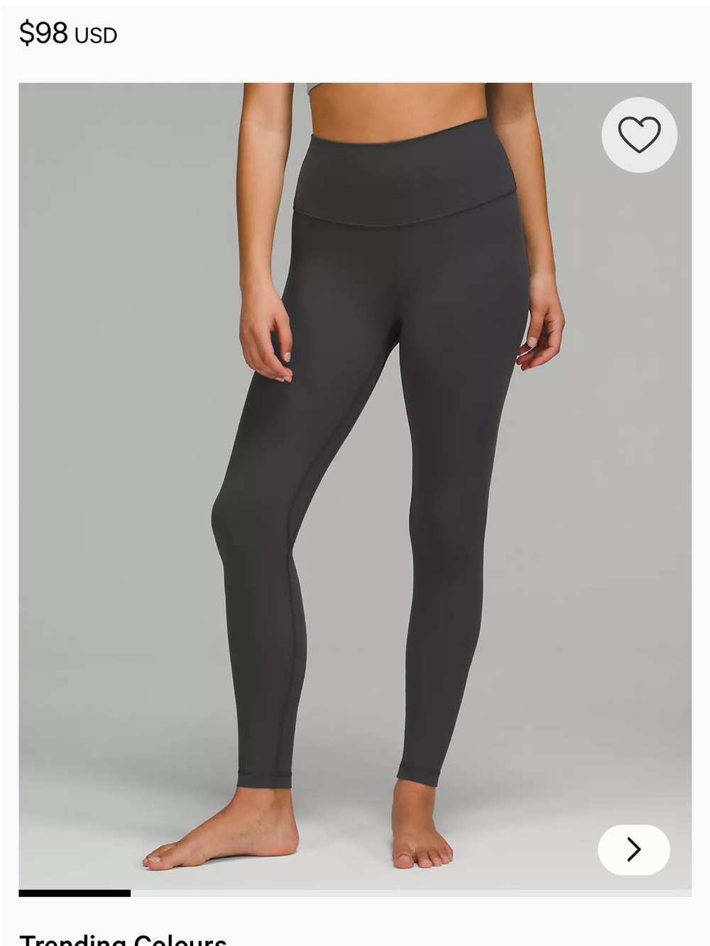 lululemon athletica High-Waist 25” Graphite Grey Aligns